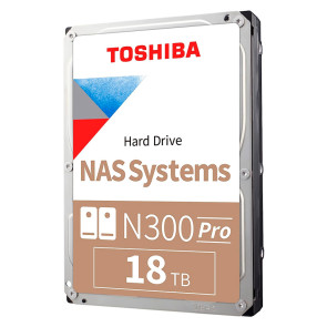 Disco duro Toshiba N300 PRO NAS, 18TB, SATA 6.0Gb/s, 7200rpm, 512MB Cache, 3.5".