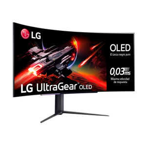 Monitor Gaming LG 44.5" UltraGear 45GR95QE-B, Curva (800R) (3440x1400), Panel OLED