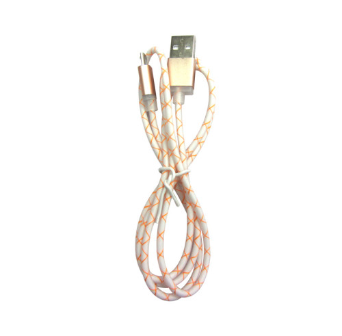 Cable microUSB a USB Teros TE-1509, luz LED, dorado.