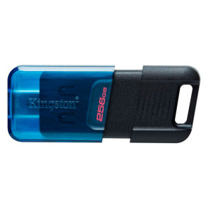 Memoria Flash USB Kingston DataTraveler 80 M, 256GB, USB-C 3.2 Gen 1, Color Azul