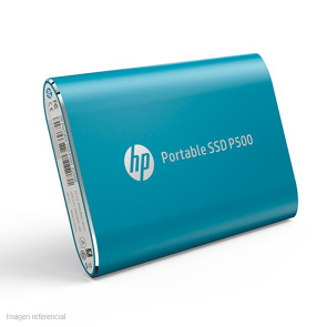 Disco duro externo estado sólido HP P500, 250GB, USB 3.1 Tipo-C, Azul.