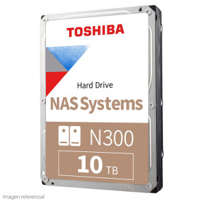 Disco duro Toshiba N300, 10TB NAS, SATA 6.0Gb/s, 7200rpm, 256MB Cache, 3.5".