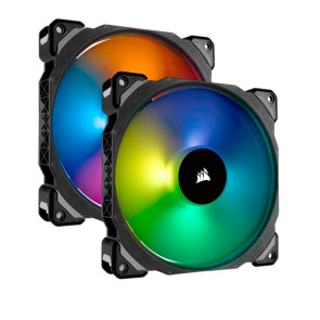 Fan Corsair Dual ML140 Pro RGB LED 14 cm, 400 - 1200 RPM, 10.8V - 13.2V, PWM Control.