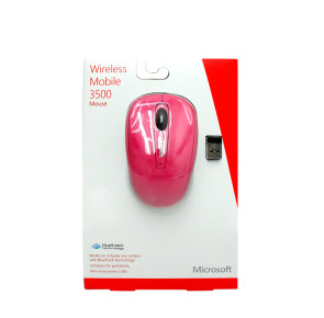 Mouse óptico inalámbrico Microsoft Mobile 3500, 1000 dpi, rosado, BlueTrack.