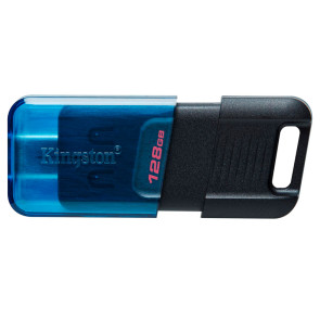 Memoria Flash USB Kingston DataTraveler 80 M, 128GB, USB-C 3.2 Gen 1, Color Azul
