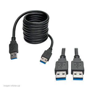 Cable USB 3.0 Tripp-Lite U320-006-BK, Negro, SuperSpeed, A/A, 1.83 mts, 28/24 AWG.