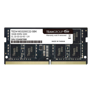 Memoria SO-DIMM TeamGroup Elite, 16GB DDR4-3200MHz (PC4-25600) 1.2V, CL22