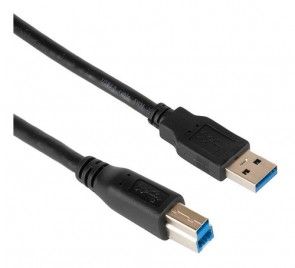 Cable para Dispositivo USB 3.0 SuperSpeed (AB M/M), Negro, 1 m [3 pies]