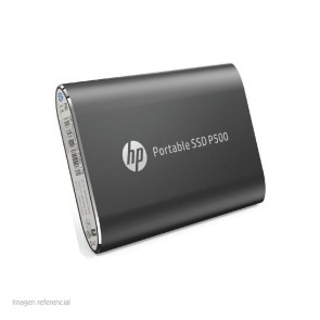 Disco duro externo estado sólido HP P500, 250GB, USB 3.1 Tipo-C, Negro.